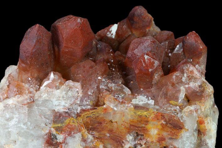 Natural, Red Quartz Crystal Cluster - Morocco #135699